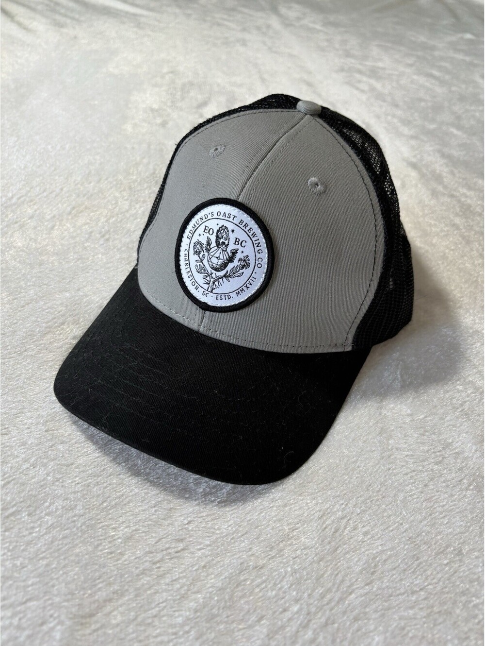 Edumund’s Oast Brewing Mesh Back Adjustable Trucker Hat Charleston SC Beer
